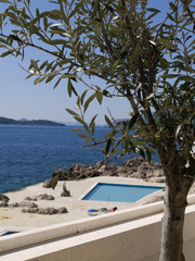 Swimming pool on Lapad peninsular near Dubrovnic