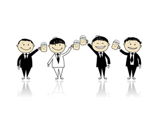 Groom with friends, stag party for your design