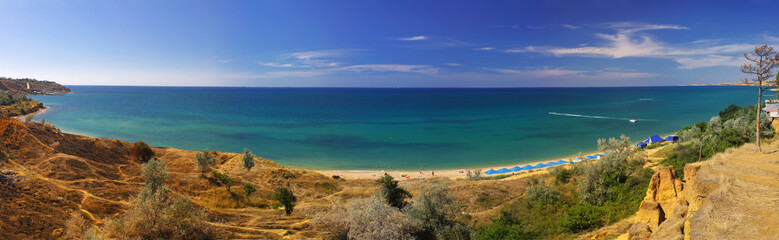Summer panoramic landscape of Crimean seacoast, Ukraine
