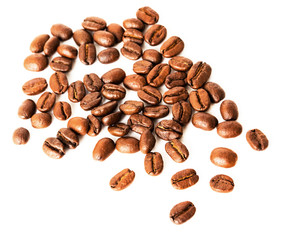 coffee beans isolated on white background