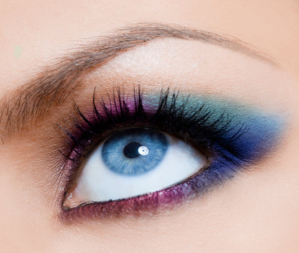 close-up of beautiful womanish eye