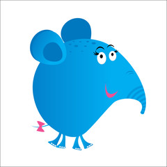 Blue elefant cartoon lustig maskottchen