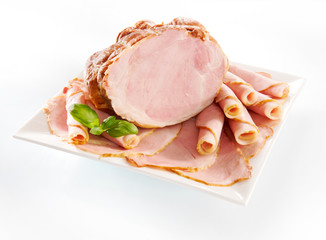 Traditional Polish fresh smoked ham