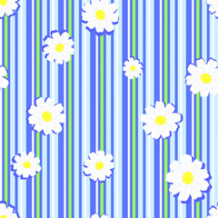 Camomiles background seamless.