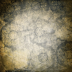 Grunge background with ornament.