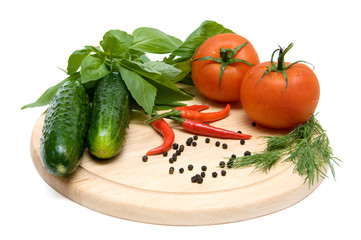 vegetables, spices and greens