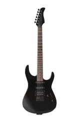 Fototapeta premium Black electric guitar isolated