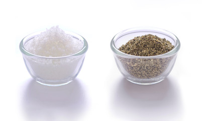 close up of salt and pepper