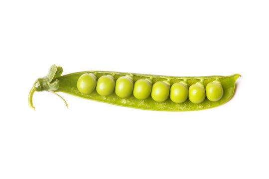 Green Peas  Isolated On White