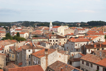 Fototapeta na wymiar Croatia, Porec. View overlooking the town