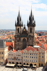 Fototapeta premium Prag, Teynkirche, Allstädter Ring