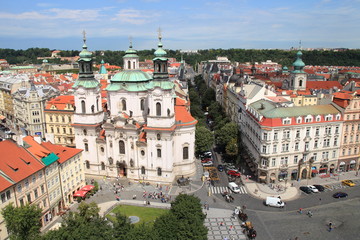 Fototapeta na wymiar Prag, Blick vom Rathausturm ,Allstädter Ring