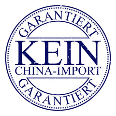 garantiert kein china-import stempel button