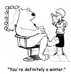 Polar bear is just chilling in the snow