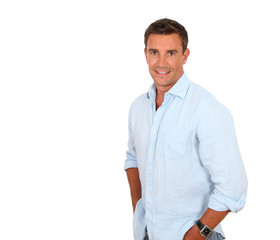 Fototapeta premium Portrait of handsome smiling man