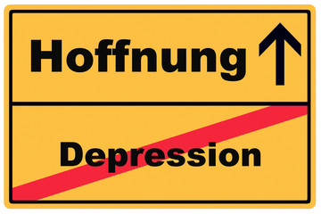 Schild Hoffnung Depression
