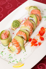 sushi on the plate