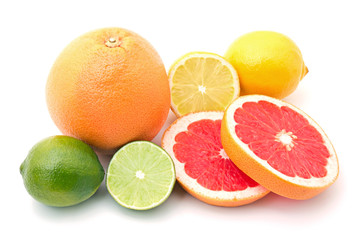 Fototapeta na wymiar mix kolorowych owoców cytrusowych