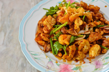 Spicy salad , Thai style food