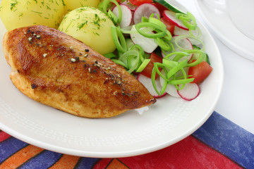 Chicken breast with vegetables