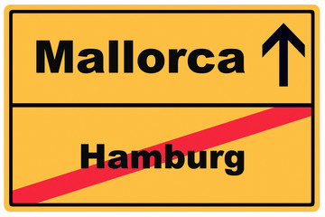 Schild Mallorca Hamburg