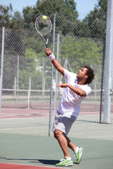 tennis player in action