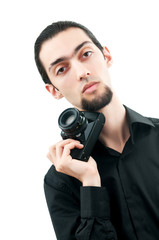 Photographer with the digital camera
