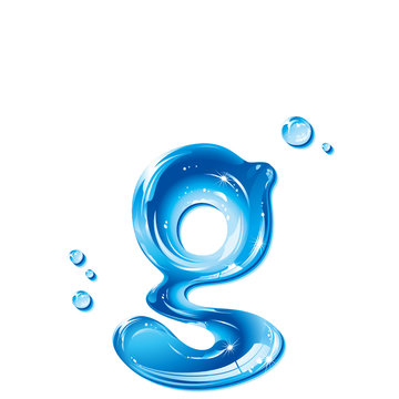 ABC series - Water Liquid Letter - Small Letter g