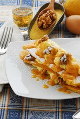 Milenrama pastel de calabaza maiz y nueces