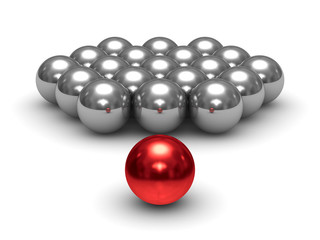 leadership concept on white background. Isolated 3D image