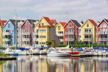 Greifswald Hafen Häuser - Greifswald harbour houses 01