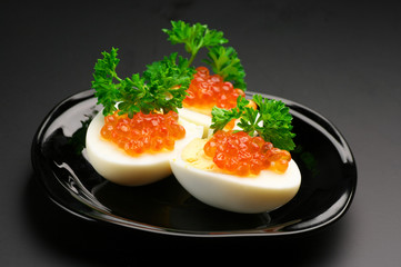 Appetizers with caviar
