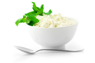 Cottage cheese with garnish