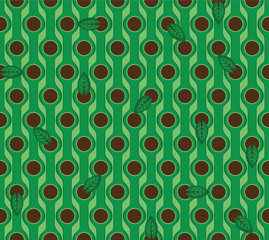 Seamless abstract background with leaves