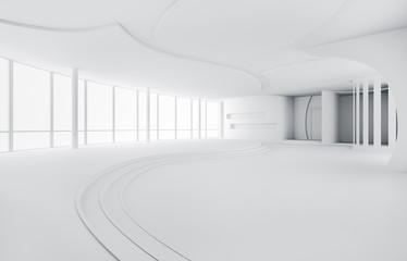Abstrakt interior 3d render
