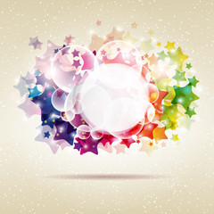 Abstract colorful star background.