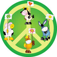 Vector animals peace