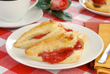 Two cherry turnovers