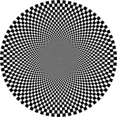 Afwasbaar Fotobehang Psychedelisch optische illusie, cirkel