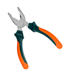 Pliers isolated on white background.