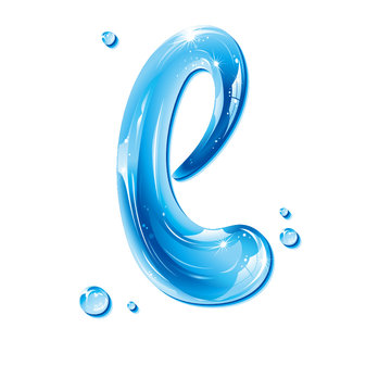 ABC series - Water Liquid Letter - Small Letter l