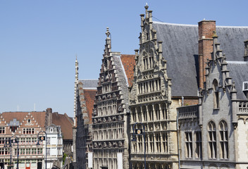 Fototapeta na wymiar Gables in Ghent, Belgium