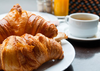 Breakfast with coffee