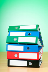 Office folder against gradient background