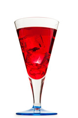 Colourful cocktail in glasses with ice