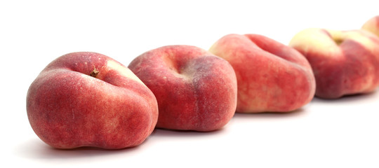 mountain peaches on a white background