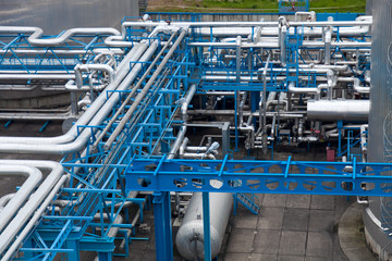 Naklejka premium large refinery pipelines
