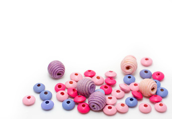 colorful wooden beads