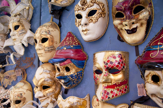 Masks in Venice in Italy