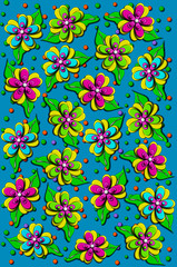 3D Flowers in Blinding Colors